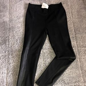 Black Leather & Spandex Leggings